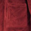 vidaXL Robe de bain sans capuche Rouge Bordeaux xxxl Flanelle