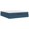 VidaXL Cadre de lit ottoman avec matelas bleu 180x200 cm tissu