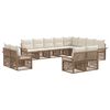 vidaXL Ensemble de canap&eacute; de jardin 12 pcs Beige et blanc cr&egrave;me