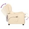 vidaXL Fauteuil électrique de massage Crème Tissu