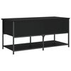 vidaXL Banc de rangement noir 100x42,5x47 cm bois d'ing&eacute;nierie