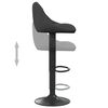 vidaXL Tabouret de bar Noir Velours