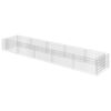 vidaXL Lit sur&eacute;lev&eacute; &agrave; gabion Acier galvanis&eacute; 450x90x50 cm