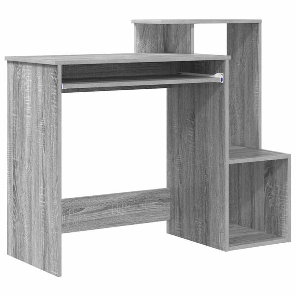 vidaXL Bureau Gris Sonoma 106 x 41 x 88.5 cm Bois d'ing&eacute;nierie