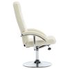 vidaXL Fauteuil inclinable avec repose-pied Blanc cr&egrave;me Similicuir