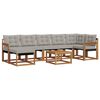 vidaXL Ensemble de canap&eacute;s d'ext&eacute;rieur 8 pcs Gris Naturel et Clair