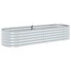 vidaXL Lit sur&eacute;lev&eacute; de jardin 240x80x44 cm Acier galvanis&eacute; Argent&eacute;