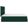 VidaXL Cadre de lit ottoman avec matelas vert fonc&eacute; 180x200cm velours