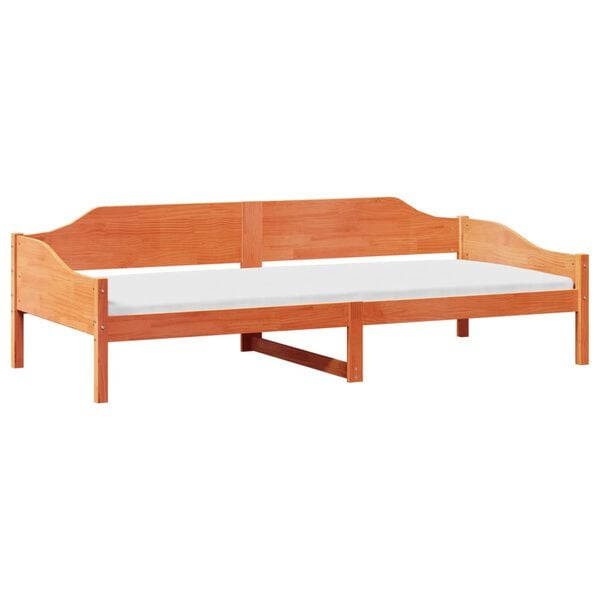 vidaXL Cadre de lit sans matelas cire marron 90x190 cm bois pin massif