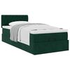 vidaXL Cadre de lit ottoman avec matelas vert fonc&eacute; 90x200 cm velours