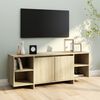 vidaXL Meuble TV ch&ecirc;ne sonoma 130x35x50 cm bois d'ing&eacute;nierie