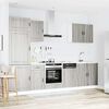 vidaXL Ensemble de 7 meubles de cuisine "Porto" en bois d'ing&eacute;nierie Sonoma gris