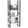 vidaXL Bibliothèque à 4 niveaux Blanc 80x30x140 cm bois d'ingénierie