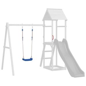 vidaXL Si&egrave;ges de balan&ccedil;oire avec cordes 2 pcs bleu 37x15 cm PE