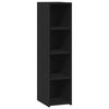 vidaXL Buffet noir 30x41x124 cm bois d'ing&eacute;nierie