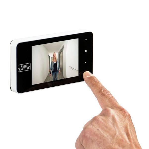 BURG-W&Auml;CHTER Judas de s&eacute;curit&eacute; de porte avec cam&eacute;ra Blanc