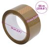 vidaXL Ruban d'emballage 72 pcs marron 48 mm x 66 m