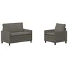 vidaXL Ensemble de Canap&eacute;s 2 pcs Gris clair Tissu