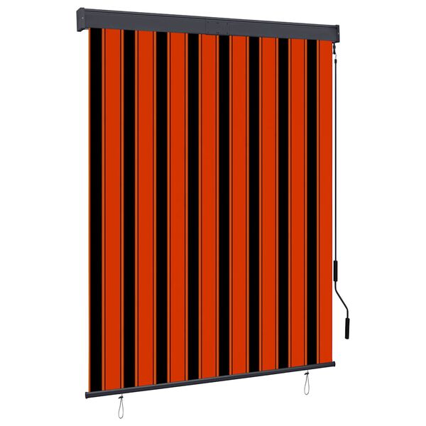 vidaXL Store roulant d'ext&eacute;rieur 140x250 cm Orange et marron