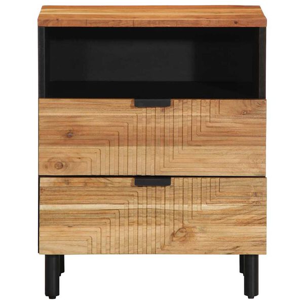 vidaXL Cabinet de chevet Marron 50 x 33 x 62 cm Bois d'acacia massif