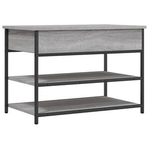 vidaXL Banc &agrave; chaussures sonoma gris 70x42,5x50 cm bois d'ing&eacute;nierie