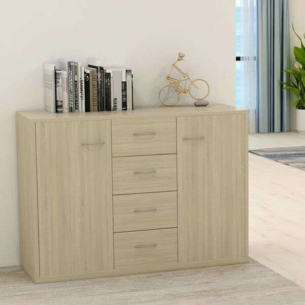 vidaXL Buffet Chêne sonoma 88x30x65 cm Bois d'ingénierie