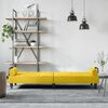 vidaXL Canap&eacute;-lit avec accoudoirs jaune velours