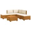 vidaXL 6 pc Ensemble de canap&eacute;s d'ext&eacute;rieur Bois d'Acacia Massif