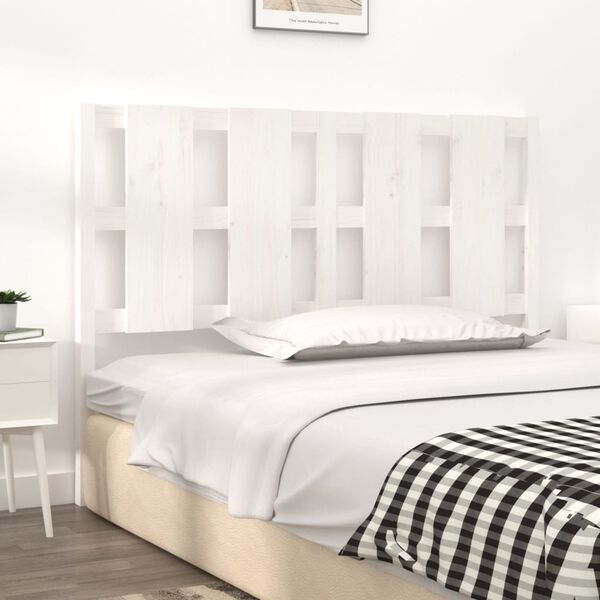 vidaXL Tête de lit Blanc 125,5x4x100 cm Bois massif de pin