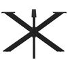 vidaXL Pied de table &agrave; manger en forme d'araign&eacute;e, noir, 120 x 68 x (72-73) cm, acier