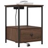 vidaXL Cabinet de chevet avec tiroir 2 pcs Ch&ecirc;ne brun 42 x 41 x 56 cm