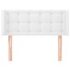 vidaXL T&ecirc;te de lit avec oreilles Blanc 83x16x78/88 cm Similicuir
