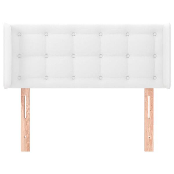 vidaXL T&ecirc;te de lit avec oreilles Blanc 83x16x78/88 cm Similicuir