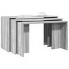vidaXL Tables gigognes 3 pcs sonoma gris bois d'ingénierie