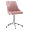 vidaXL Chaises pivotantes &agrave; manger lot de 2 rose velours