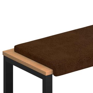 vidaXL Coussin de banc Tissu en su&egrave;de synth&eacute;tique Marron