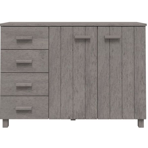 vidaXL Buffet HAMAR Gris clair 113x40x80 cm Bois massif de pin