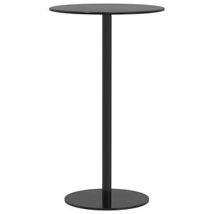 vidaXL Table de jardin ronde noir &Oslash;60x105 cm acier