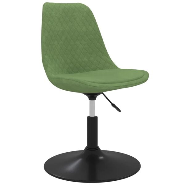 vidaXL Chaises pivotantes &agrave; manger lot de 6 Vert clair Velours