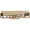 vidaXL Ensemble de canap&eacute;s d'ext&eacute;rieur 6 pc Naturel et Beige