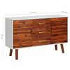 vidaXL Buffet 110x35x70 cm Bois d'acacia massif et MDF