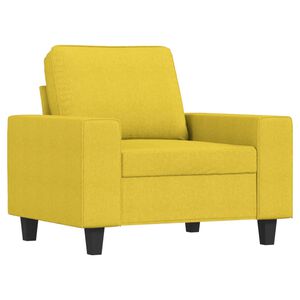 vidaXL Fauteuil Jaune clair 60 cm Tissu