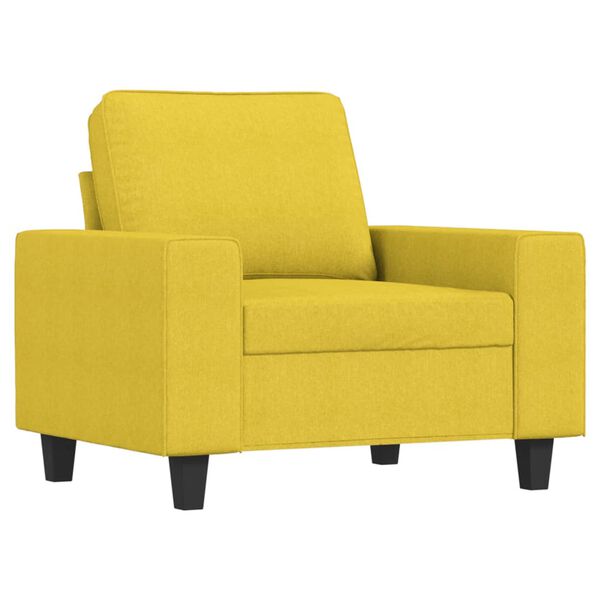 vidaXL Fauteuil Jaune clair 60 cm Tissu