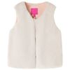 Gilet pour enfants fausse fourrure beige 104