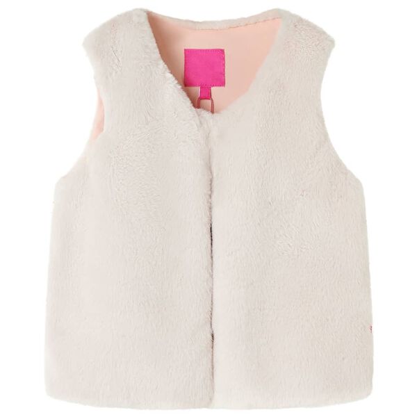 Gilet pour enfants fausse fourrure beige 104