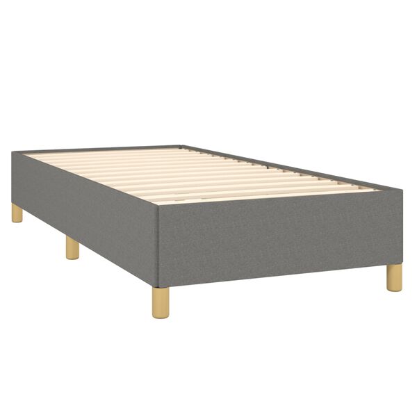 vidaXL Cadre de lit sans matelas gris foncé 90x200 cm tissu
