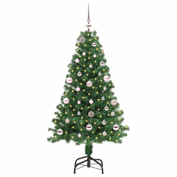 vidaXL Sapin de No&euml;l artificiel Vert 150 cm PVC, Acier et Plastique