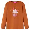 T-shirt enfants &agrave; manches longues cognac 104
