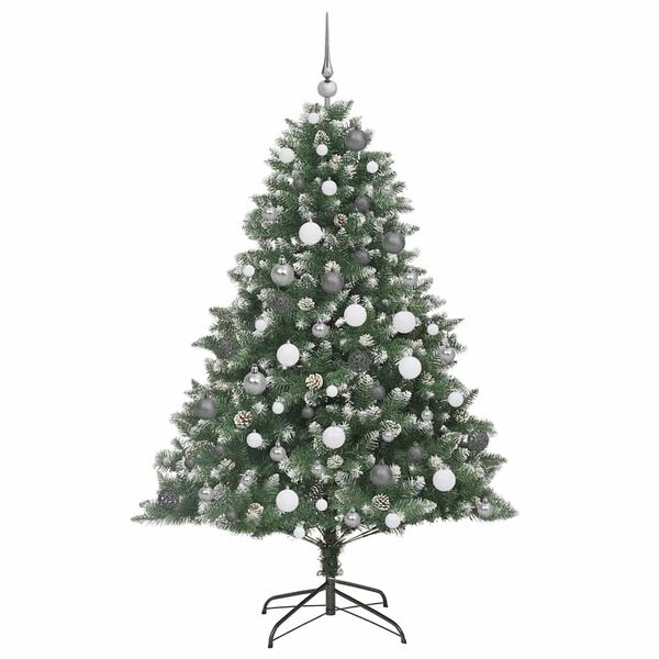 vidaXL Sapin de No&euml;l artificiel Vert 180 cm PVC, plastique et acier