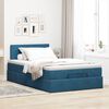 vidaXL Lit ottoman avec matelas bleu fonc&eacute; 120x190 cm velours